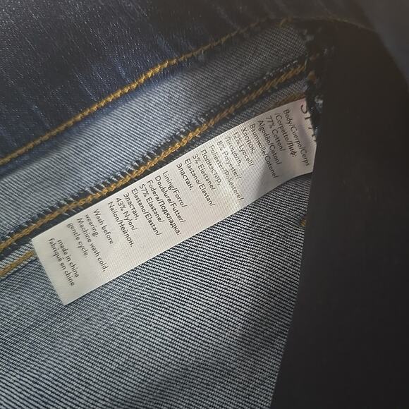 Spanx Distressed Denim Leggings Jeans Medium Wash Size Small Pull-On Compression - Picture 4 of 10